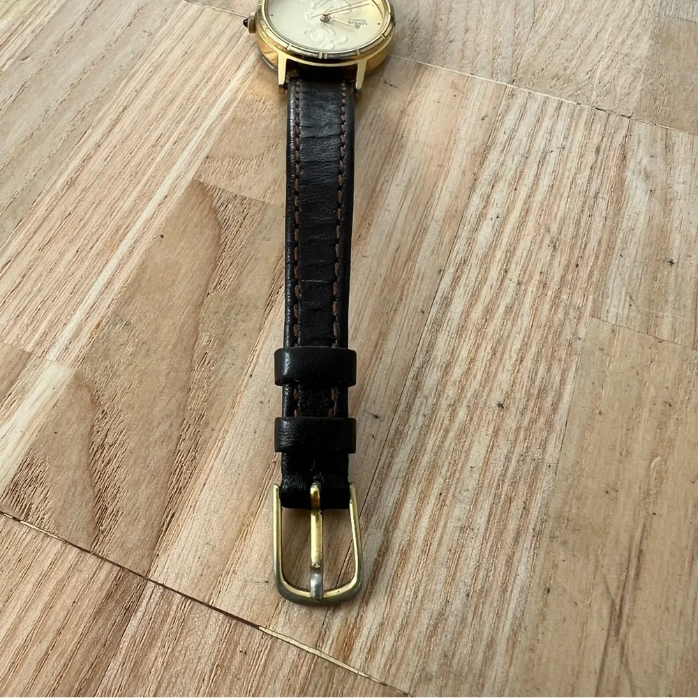 Lorus Disney Mickey Mouse gold tone dress watch NEW BATTERY